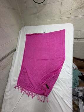 Handmade Pashmina Silk Scarf Wrap in Hot Pink Woven Textured Design